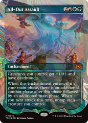 All-Out Assault (TDM-415) - Tarkir: Dragonstorm: (Showcase, enchantment) (Borderless) Foil