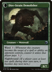 Burly Breaker // Dire-Strain Demolisher (MID-174) - Innistrad: Midnight Hunt: (Double Faced Transform)