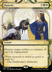 Putrefy (STA-063) - Strixhaven Mystical Archive: (Showcase) (Borderless) Etched Foil