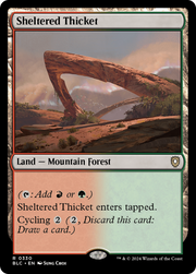 Sheltered Thicket (BLC-330) - Bloomburrow Commander