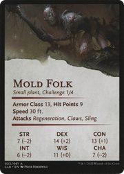 Mold Folk // Mold Folk (ACLB-023) - Battle for Baldur's Gate Art Series (Borderless) Foil