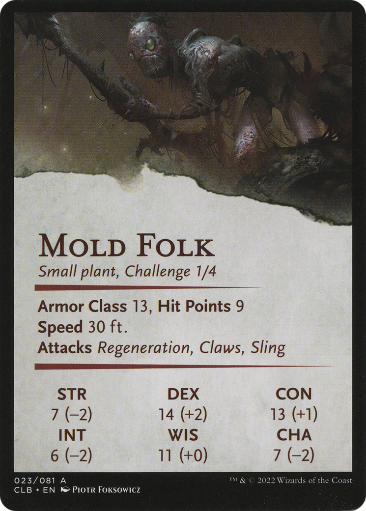Mold Folk // Mold Folk (ACLB-023) - Battle for Baldur's Gate Art Series (Borderless) Foil