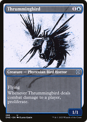 Thrummingbird (ONE-288) - Phyrexia: All Will Be One: (Showcase)
