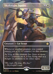Skyknight Squire (Borderless) (Mana Foil) (FDN-370) - Foundations (Borderless) Foil