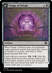 Visage of Dread // Dread Osseosaur (LCI-129) - The Lost Caverns of Ixalan Foil