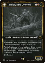 Tovolar, Dire Overlord // Tovolar, the Midnight Scourge (DBL-246) - Innistrad: Double Feature: (Double Faced Transform) Foil