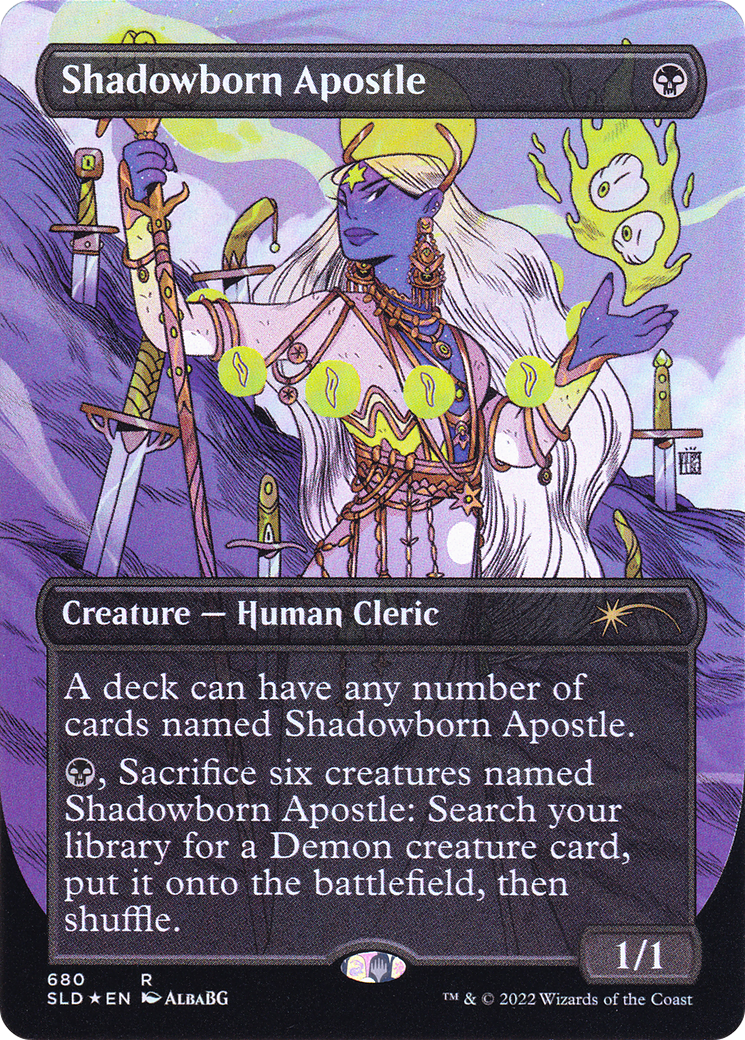 Shadowborn Apostle (SLD-680) - Secret Lair Drop: (Full Art) (Borderless) Foil