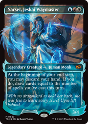 Narset, Jeskai Waymaster (TDM-407) - Tarkir: Dragonstorm: (Showcase) (Borderless) Foil