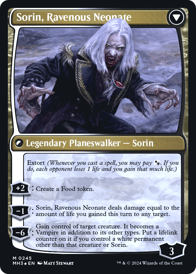 Sorin of House Markov // Sorin, Ravenous Neonate (PRE-245) - Modern Horizons 3 Promos Foil