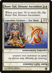 Rune-Tail, Kitsune Ascendant // Rune-Tail's Essence (SOK-027) - Saviors of Kamigawa