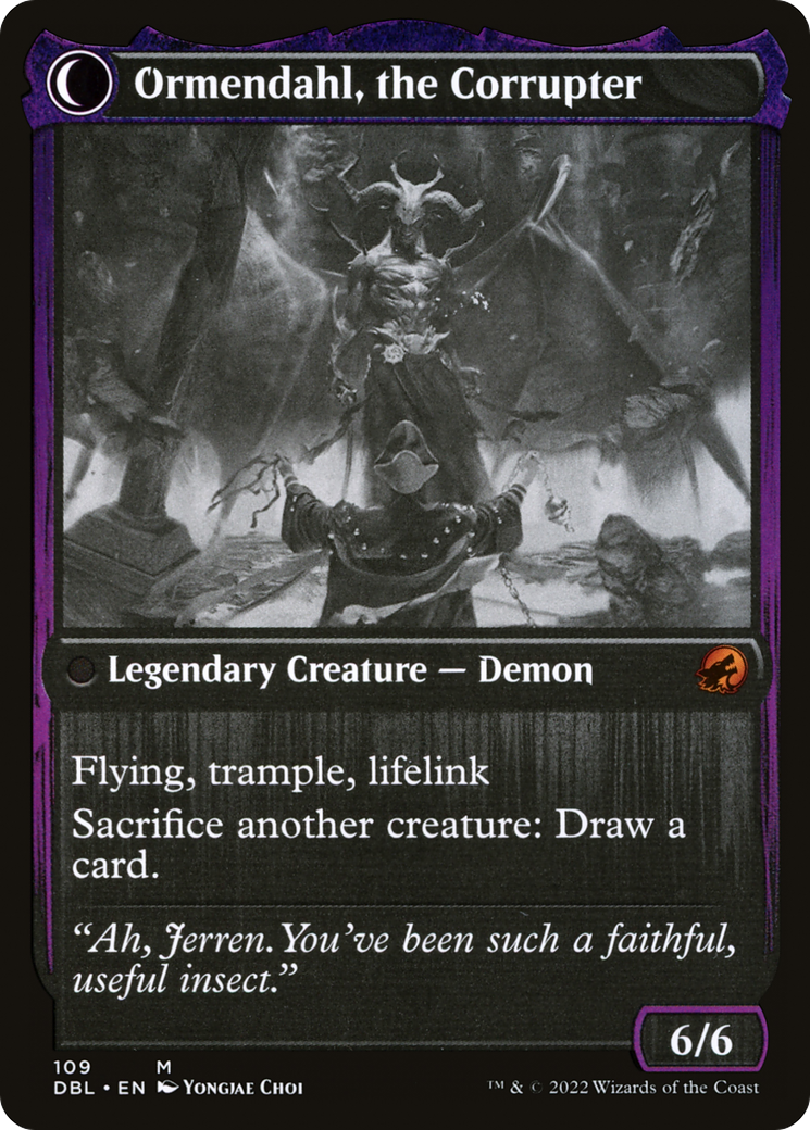 Jerren, Corrupted Bishop // Ormendahl, the Corrupter (DBL-109) - Innistrad: Double Feature: (Double Faced Transform)