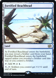 Fortified Beachhead (PRE-262S) - The Brothers' War Promos Foil