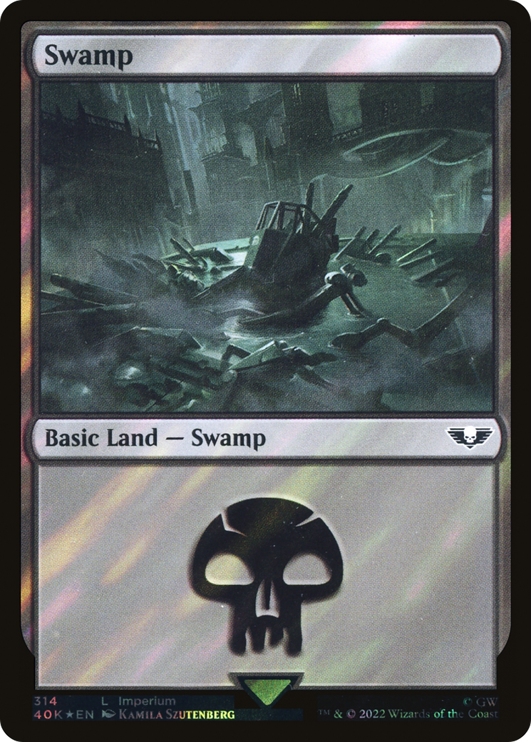Swamp (40K-314) - Warhammer 40,000 Commander Foil