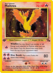 Moltres (12) 012/62  - 1st Edition Holofoil Fossil - Holo Rare