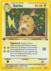 Raichu (14) 014/62  - 1st Edition Holofoil Fossil - Holo Rare