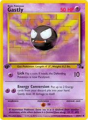 Gastly 033/62  - 1st Edition Fossil - Uncommon