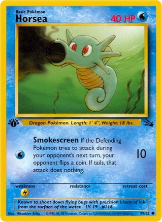 Horsea 049/62  - Unlimited Fossil - Common