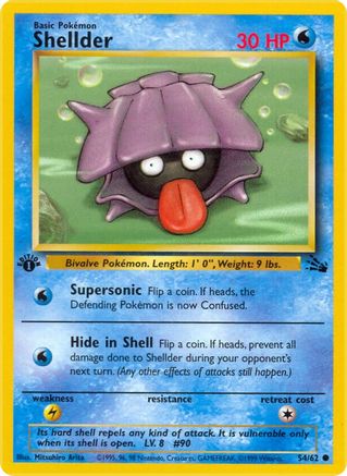 Shellder 054/62  - Unlimited Fossil - Common