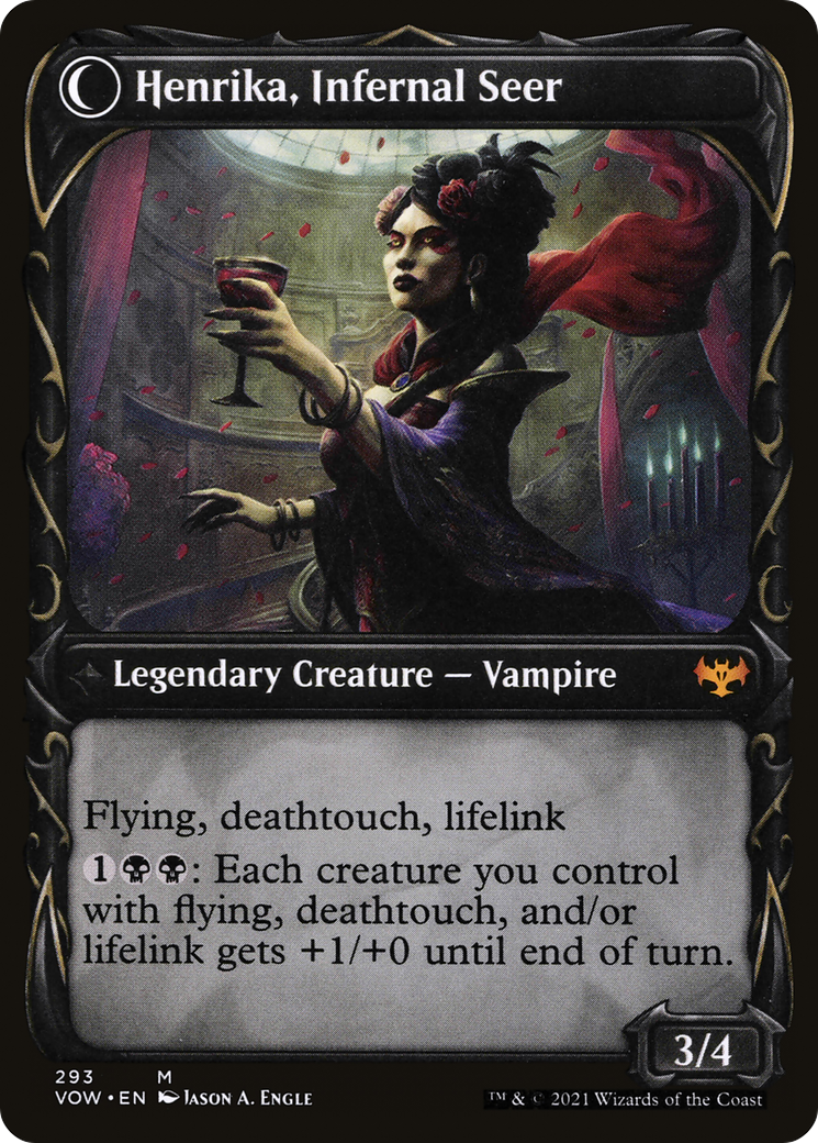 Henrika Domnathi // Henrika, Infernal Seer (VOW-293) - Innistrad: Crimson Vow: (Showcase, Double Faced Transform)