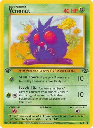 Venonat 063/64  - Unlimited Jungle - Common