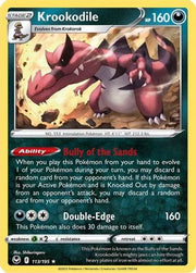 Krookodile 113/195  - Reverse Holofoil SWSH12 Silver Tempest - Holo Rare