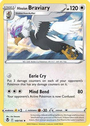Hisuian Braviary 149/195  - Reverse Holofoil SWSH12 Silver Tempest - Rare