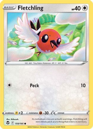 Fletchling 150/195  SWSH12 Silver Tempest - Common
