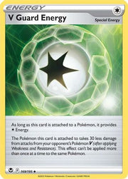 V Guard Energy 169/195  - Reverse Holofoil SWSH12 Silver Tempest - Uncommon