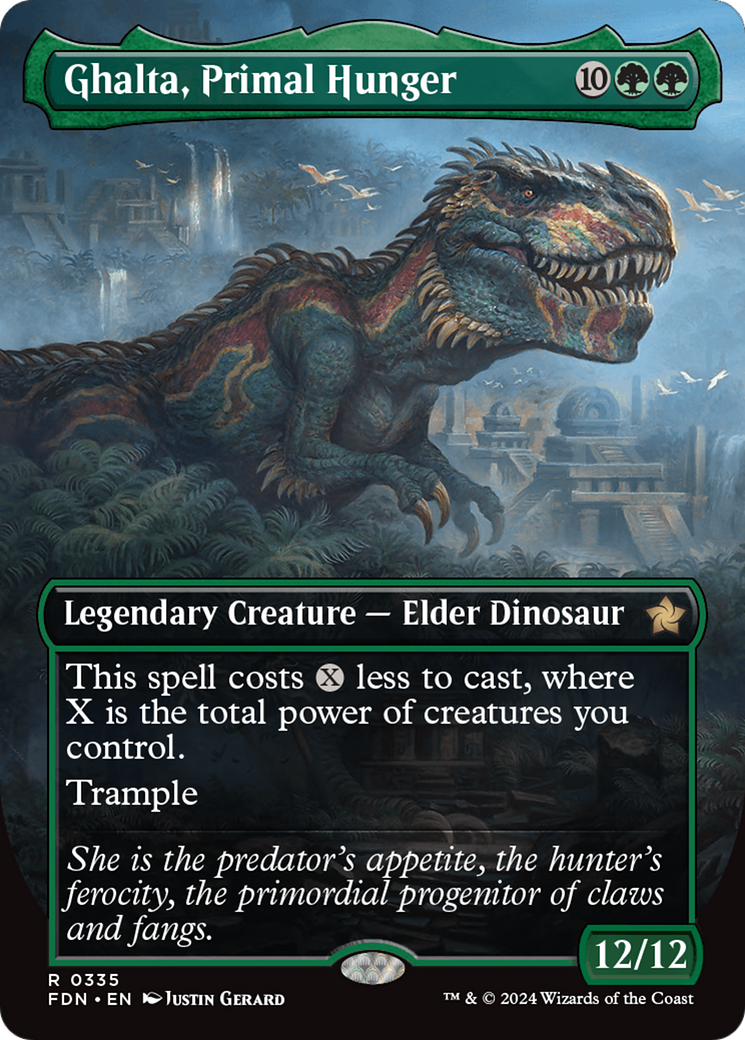Ghalta, Primal Hunger (Borderless) (FDN-335) - Foundations (Borderless) Foil