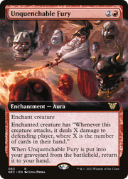 Unquenchable Fury (NEC-063) - Neon Dynasty Commander: (Extended Art)