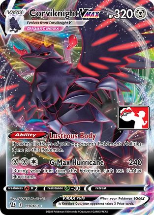 Corviknight VMAX 110  - Holofoil Prize Pack Series Cards - Ultra Rare