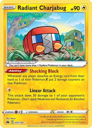 Radiant Charjabug 051/159  - Holofoil Crown Zenith - Radiant Rare