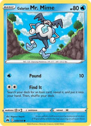 Galarian Mr. Mime 030/159  Crown Zenith - Common