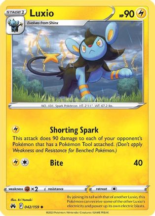 Luxio (42) 042/159  Crown Zenith - Uncommon