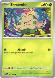 Shroomish 003/198  - Reverse Holofoil SV01 Scarlet & Violet Base Set - Common