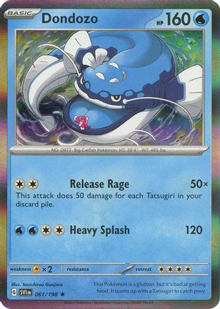 Dondozo 061/198  - Holofoil SV01 Scarlet & Violet Base Set - Rare