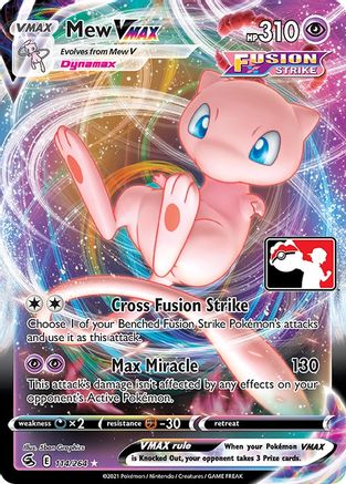 Mew VMAX 114  - Holofoil Prize Pack Series Cards - Ultra Rare