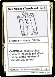 Five Kids in a Trenchcoat (CMB1-005) - Mystery Booster Playtest Cards 2021