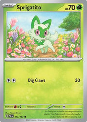 Sprigatito 013/193  - Reverse Holofoil SV02 Paldea Evolved - Common
