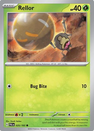 Rellor 025/193  - Reverse Holofoil SV02 Paldea Evolved - Common
