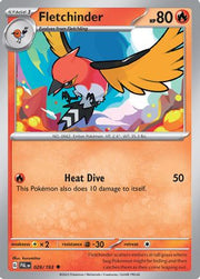 Fletchinder 029/193  - Reverse Holofoil SV02 Paldea Evolved - Uncommon