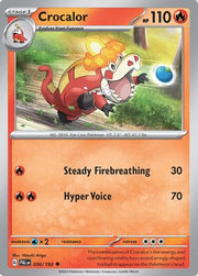 Crocalor 036/193  - Reverse Holofoil SV02 Paldea Evolved - Uncommon
