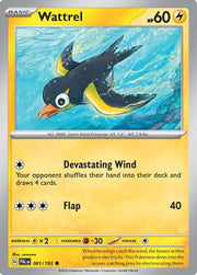 Wattrel 081/193  - Reverse Holofoil SV02 Paldea Evolved - Common