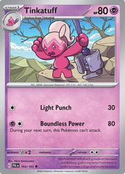 Tinkatuff 103/193  - Reverse Holofoil SV02 Paldea Evolved - Uncommon