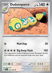 Dudunsparce 157/193  - Reverse Holofoil SV02 Paldea Evolved - Uncommon