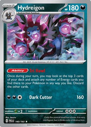 Hydreigon 140/193  - Reverse Holofoil SV02 Paldea Evolved - Rare