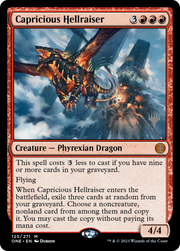 Capricious Hellraiser (PPONE-125P) - Phyrexia: All Will Be One Promos Foil