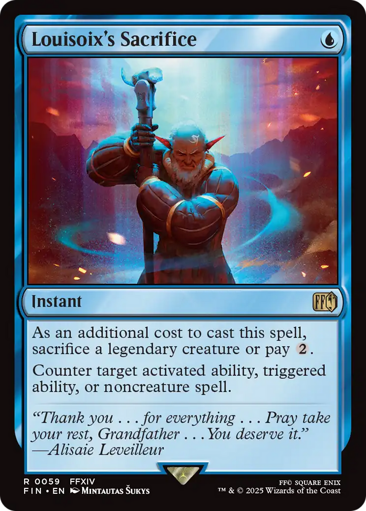 Louisoix's Sacrifice (FIN-059) - FINAL FANTASY Foil