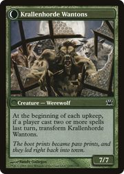 Grizzled Outcasts // Krallenhorde Wantons (ISD-185) - Innistrad: (Double Faced Transform) Foil