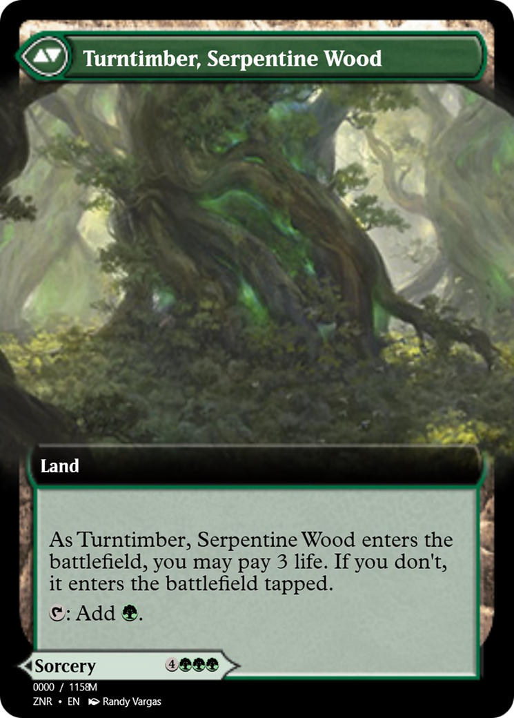 Turntimber Symbiosis // Turntimber, Serpentine Wood (PRM-83868) - Magic Online Promos Foil